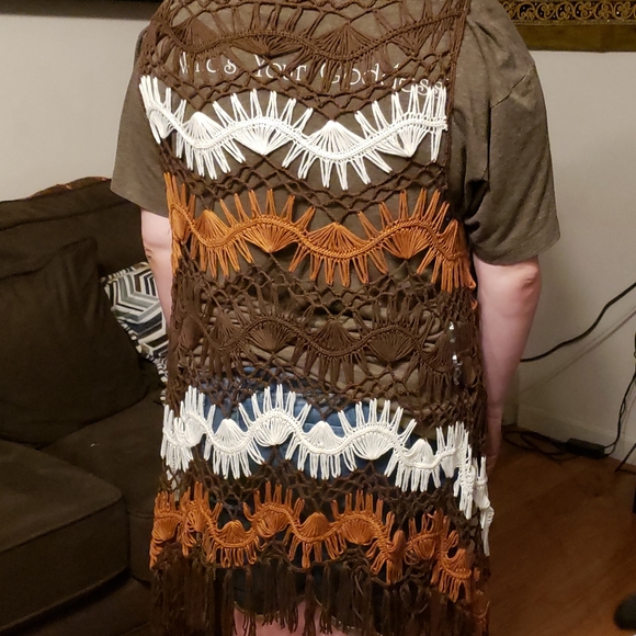 DONATED Rue21 Boho Hippie Vest/Kimono SO CUTE! - Picture 7 of 8
